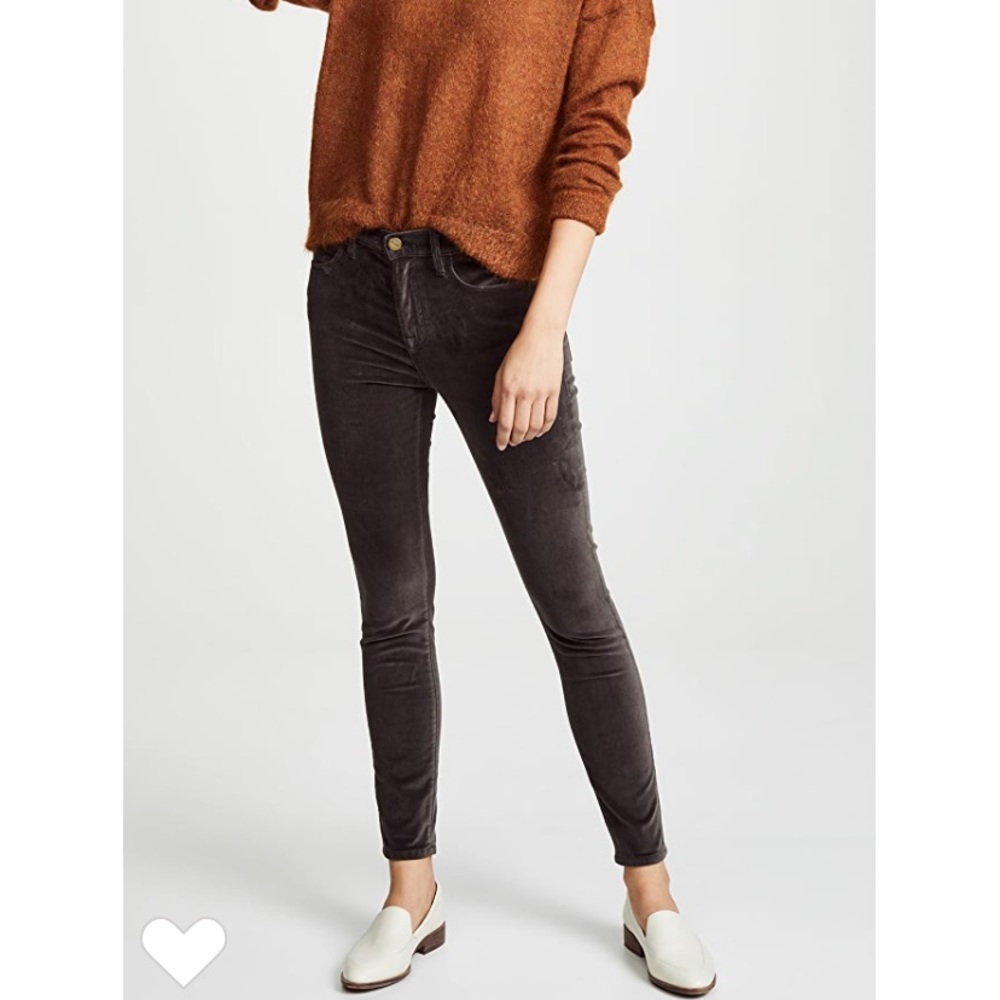 FRAME Le Velveteen High Skinny Jeans
